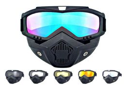 Outdoor Tactical Sport Windproof Mask Goggles HD Motorcycle Glasses TPU Snowboard Eyewear Cycling Riding Motocross Sunglasses237758857013