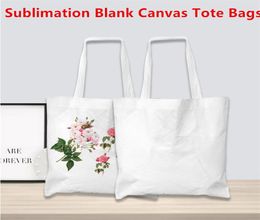 Sublimation Canvas Bag Sublimation Blank Canvas Tote Bags Reusable Grocery Bags for DIY Crafting and Decorating9051902