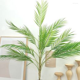 Decorative Flowers Artificial Eucalyptus Palm Leaves Plants Bunch Plastic Leaf Green Stems Wedding Home Garden Faux Branch Fake Decor