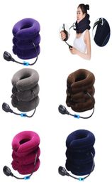 3layer Inflatable Cervical Traction Device Pain Relief Neck Collar Fullfleece Thickened Soft Neck Support Stretcher9180123
