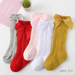 Kids Socks New Brand Kids Socks Toddlers Girls Big Bow Knee High Long Soft Cotton Spanish Style Children Dress Princess Stripe Socks