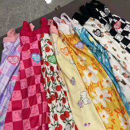 2024 Little Girls Dresses Childrens Summer Cute Cartoon Korean Dress Holiday Sundress Baby Kids Clothing 240426
