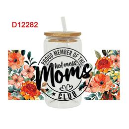 Window Stickers Mom Cartoon Uv Dtf Libbey Cup Wrap Iron On Transfer For Glass 16Oz D12282 Drop Delivery Home Garden Decor Decorative Dhufq