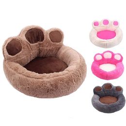 Cat Carriers Crates Houses Winter Warm Dog House Pet Bear Claw Nest Teddy Dog House Detachable and Washable Pet Bed Used for Cats Dogs Pet Supplies Accessories 240426