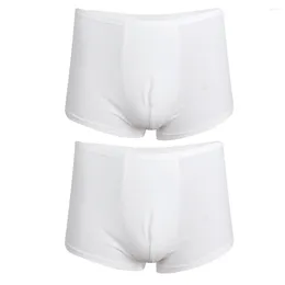 Underpants 2x Men Cotton Regular Absorbency Washable Reusable Incontinence Briefs