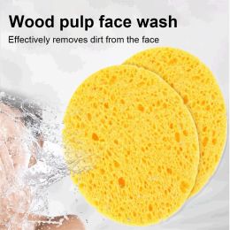 Puff Face Round Makeup Remover Sponge Natural Wood Pulp Sponge Cellulose Compress Cosmetic Puff Facial Washing Sponge