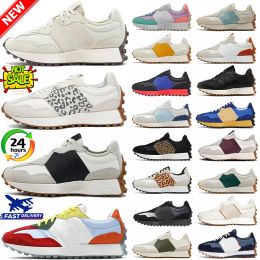 new 327 Running shoes womens designer 327 sneakers mens Sea Salt vintage beige Moonbeam leopard print black white orange 327 men trainers size 36-45