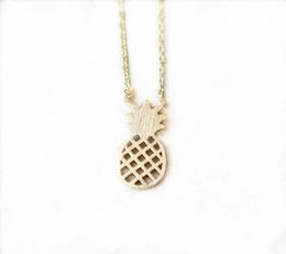 Fashion Pineapple Pendant Hollow out Design Fruit Plant Necklace Gold White Rose Three Colour Optional Suitable for Men And Women6002315