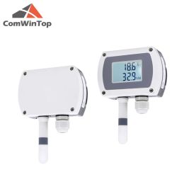 Controls 420ma Rs485 Modbus Wallmounted Temperature and Humidity Transmitter Sensor with Display Track Installation