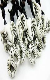 yqtdmy 12 PCS Biker Imitation Carved Cool Elephant Totem Design Necklace309t8559705