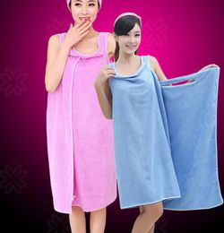 6 Colors Lady Girls Magic Bath Soft Wearable Towels SPA Shower Towel Body Wrap Bath Robe Bathrobe Beach Dress Wearable Magic Towel6155584