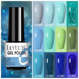 Poliska do paznokci LilyCute 7 ml żel do paznokci Poliska UV półprzewodowa lakier paznokcie do manicure Zestaw paznokci malowanie grafiki UV LED Paznokcie żel lakier żelowy Y240425