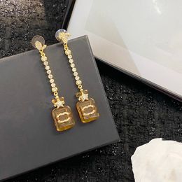 2023 Cclies Stud Ohrringe Perle Diamond Drop Gold C Ohrring Designer für Frauen Modemarke Nicht verblassen