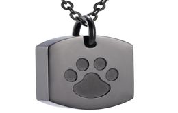 Dog Cremation Urn Necklace Ash Keepsake Memorial Cremains Pendant Jewellery For Loved Pets Dogs Ashes Holder Black Chains5535350