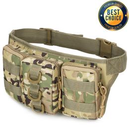 Bags Utility Waterproof Tactical Waist Pack Outdoor Waist Bag Military Camping Hiking Waist Belt Pockets Camouflage Waist Fanny Pack