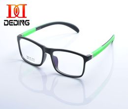 Whole DeDing Light Weight TR90 Frame Colorful Bendable Silicone Temple Rectangle Glasses Frame Size 5218 Oculos De Grau DD107456209