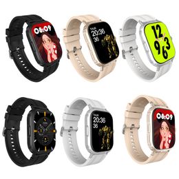 Smartwatch JQ005 HD Full Touch Screen 2 Straps BT Music Calling Reloj Inteligente Fitness Tracker GT4 Smart Watch Gesture Answering Lingdong Island