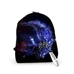 Backpack Cartoon Novelty Flame Backpacks Boys/Girls Pupil School Bags 3D Print Keychains Oxford Waterproof Cute Small