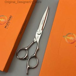 Hair Scissors New Mizutani 6.0-inch 440c VG10 Barber Shop Professional Barber Cutting Ultra Thin Clips Q240426