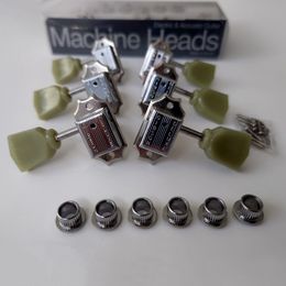 3L 3R Deluxe Vintage Guitar Machine Heads Tuners Tuning Pegs Chrome for Electric Guitars Replacement Parts