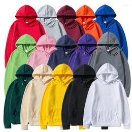 Men's Hoodies For Men And Women Fashion Solid Color Red Black Gray Pink Autumn Winter Fleece Sweatshirts Casual Brand Street Tops