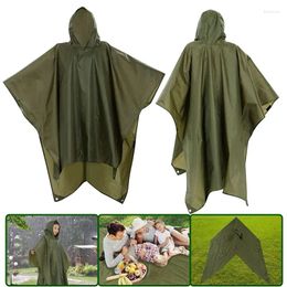 Tents And Shelters 3 In 1 Raincoat Rain Cover Coat Hood Hiking Cycling Poncho Waterproof Outdoor Camping Tent Mat Awning