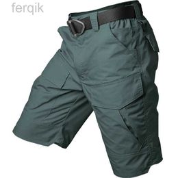 Men's Shorts Summer Shorts Tactical Military Multi-pocket Hiking Cargo Shorts Mens Outdoor Sports Travel Camping Fishing Waterproof Shorts d240426