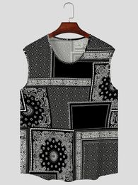 Men's Tank Tops Unique Pesley Pattern Sleeveless Vest For Men Casual Summer In Hawaii