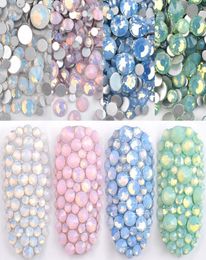 Multi Size SS4SS20 Opal Nail Rhinestones Flat Bottom Colorful Crystal Glass Gems For DIY UV Gel 3D Nails Decorations5206497