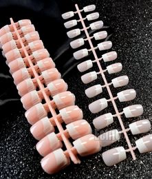 Whole 10 sets Nude Natural Pink French Fake Nails Full Cover Manicure Nail Tips faux ongle False Nail for Office or Salon7581787