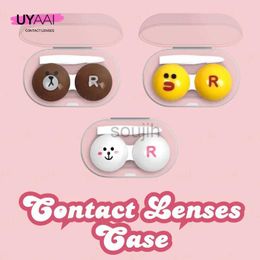 Contact Lens Accessories UYAAI Portable Contacts Lens Case with Tweezer Stick Container Contact Lenses Storage Box with Tweezer Eyewear Accessories d240426