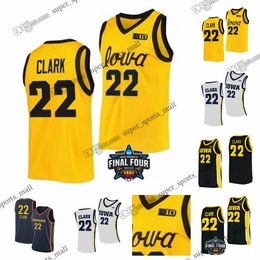 2024 Final Four Jerseys 4 Women College Indiana Caitlin Clark Basketball Iowa Hawkeyes 22 Jersey NCAA Men Youth Size S-3XL