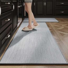 Carpet Kitchen floor mat oil absorbing rainproof household long carpet water dustproof non slip door Q240426