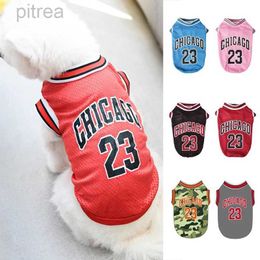 Dog Apparel Summer Dog Clothes Mesh Breathable Sport Dog Jersey Basketball Clothes Puppy T-Shirt Summer Pet Cat Shirts For Small Large Dogs d240426