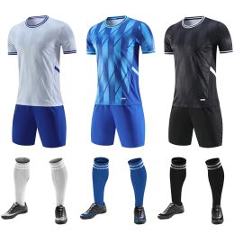 Sets Adult Kids Running Shirt Shorts Compression Sport Uniforms Fitness Gym Children Quick Dry Football Jersey Sportswear