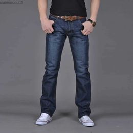 Men's Jeans Hip Hop Loose Mens Casual Jeans Autumn Cotton Long Work Jeans Trousers Korean Elastic Classic Street Gothic ClothingL2404