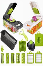 14 In 1 Multifunctional Vegetable Cutter Slicer With Basket Potato Chopper Carrot Grater Slicers Gadgets Kitchen Accessories SS1114025894