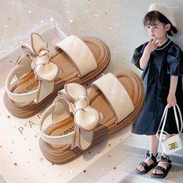 Casual Shoes Girls Sandals Summer Children's Princess Lovely Big Bow Open Toe Soft Bottom Beach