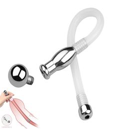 Male Device Urethra Catheter Penis Plug Urethral Stretcher Dilator Cock Cage SM sexy Toys for men8691827