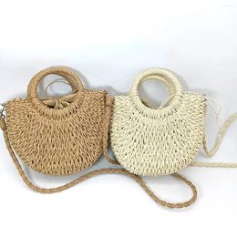 Storage Bags Spring 2024 Fresh Sweet Luggage Leather Goods Straw Woven Bag Women's Handbag