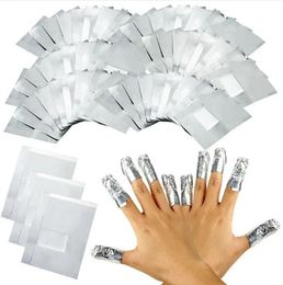 100Pcs/Lot Stickers & Decals Aluminium Foil Nail Art Soak Off Acrylic Gel Polish Nail Removal Wraps Remover Makeup Tool Carel LL