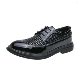 Dress Shoes Brogue Dark Elegant Men's Heels Brand Boy Child Sneakers Mens Sport Sapato Sports Luxury Styling