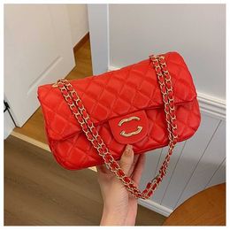 Evening Bags New womens bag 2024 New fashion style simple and fashionable rhombus small fragrance single shoulder single-shoulder bagmall square bag bags 1