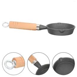 Pans Mini Oil Pan Stainless Steel Cookware Non Stick Skillets Wooden Kitchen Cooking Pot