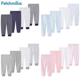 Trousers Newborn baby girl boy pants 4 pieces/set striped baby long leg cotton Trousers unisex Pantalones 0-12M roupas de beL2404