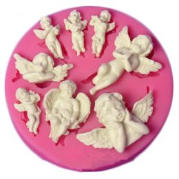 Moulds Cake Mould Angel Baby 3D Silicone Mould Chocolate Candy Moulds Fondant Cake Decorating Tools DIY Fondant Soap Pastry Baking Mould