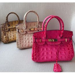 Bag Crocodile Pattern Genuine Leather Platinum Handbags Original Top Layer Cowhide Fashion Handbag Bridal