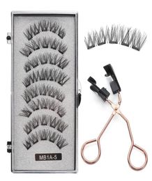 False Eyelashes 8PCS 5 Magnets 3D Magnetic Natural Long Lasting Reusable Handmade Mink Lashes No Glue Needed Eye Makeup8810260