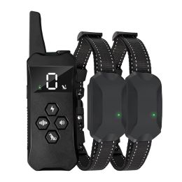 Collars DogStop Dog Training Collar Electric Dog Shock Collar with 3 Training Modes and Waterproof Rechargeable Remote Range for Large M