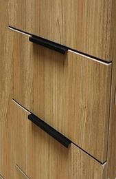 96MM 128MM 160MM Modern simple cabinet door edge sealing handles antique black drawer dresser hide knob 5" 6.3" matte silver3673209